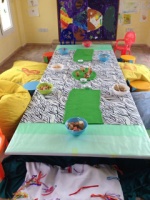 Everything ready, waiting for toddlers and mums